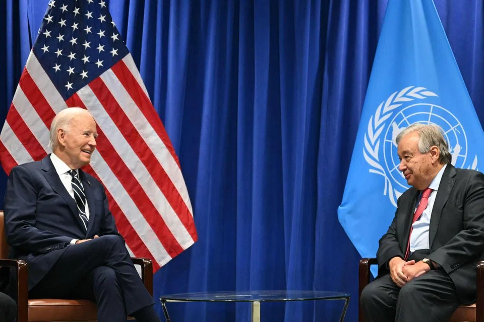 Presiden Amerika Syarikat Encik Joe Biden, mengadakan pertemuan dengan Setiausaha Agung Pertubuhan Bangsa-Bangsa Bersatu (PBB), Encik  Antonio Guterres, sebelum perhimpunan Agung di ibu pejabat PBB di New York pada 24 September.