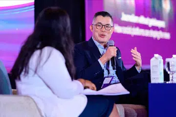 Editor akhbar The Straits Times (ST), Encik Jaime Ho, berucap di PR Asia Singapore 2025, satu persidangan industri komunikasi yang dianjurkan oleh Marketing-Interactive.