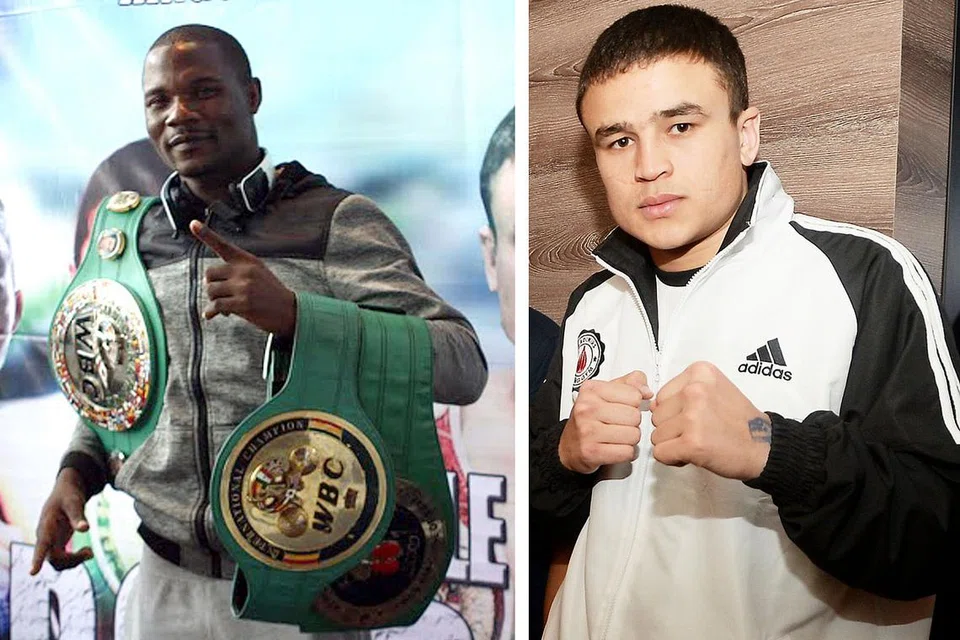 KEJUARAAN MILIK SIAPA?: Pertarungan sengit dijangka apabila pemegang kejuaraan 'Silver' WBC Charles Manyuchi (kiri) menentang Qudratillo Abduqaxorov (kanan) malam ini. - Foto-foto INIAZ RAHIM, fail