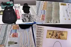 Sebuah kereta, gergaji bulat dan pelbagai jenis barang kemas, serta wang tunai dalam pelbagai mata wang berjumlah lebih $18,000 telah ditemui daripada tiga lelaki itu pada 11 Mei.