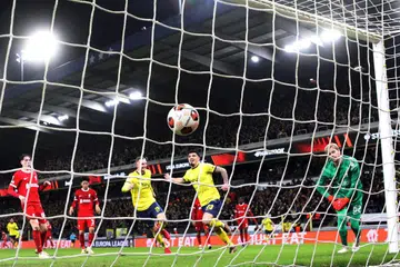 GOL TAPI BUKAN NASIB: Pemain tengah Union Saint-Gilloise, Cameron Puertas, menjaringkan gol kemenangan ke atas Liverpool. Namun impian mereka untuk ke peringkat 16 pasukan terakhir Liga Eropah tidak kesampaian selepas Toulouse menang ke atas LASK Linz 2-1 untuk merebut tempat kedua.