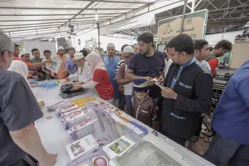 TINGKAT KESEDARAN: NKF mengadakan pameran untuk meningkatkan kesedaran tentang penyakit buah pinggang di Masjid Khalid pada 19 April 2019.