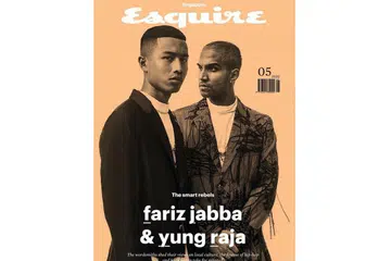 'RAPPER' HEBAT SG: Fariz Jabba (kiri) dan rakannya Yung Raja adalah wajah 'rapper' muda yang dipilih menghiasi majalah lelaki berprestij, Esquire Singapore, bulan lalu. Kedua-duanya menjadi pilihan label rakaman Amerika, Def Jam Asia Tenggara, yang mula melihat rantau ini sebagai hab 'rapper' bermutu. - Foto ESQUIRE SINGAPORE