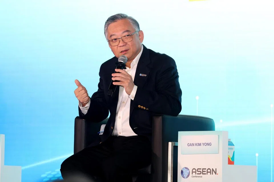  Timbalan Perdana Menteri, Encik Gan Kim Yong, yang juga Menteri Perdagangan dan Perusahaan, di Persidangan Asean yang diadakan di Pusat Konvensyen Resorts World pada 3 Julai.