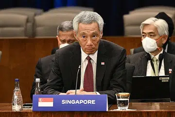 MESYUARAT ASEAN-AMERIKA: Perdana Menteri, Encik Lee Hsien Loong, menyertai mesyuarat bersama pemimpin Asean, anggota Kabinet Pentadbiran Biden, serta pegawai lain di Washington DC kelmarin. - Foto AFP