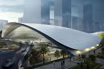 DIBAYANGI BEBERAPA PERSOALAN: Projek Khidmat Kereta Api Kelajuan Tinggi (HSR) adalah antara projek yang akan disemak semula oleh kerajaan Malaysian menyusuli perubahan kerajaan dalam pilihan raya baru-baru ini. Sama ada gambaran terminal HSR di Jurong East (atas) dan stesen di Bandar Malaysia menjadi kenyataan menjadi persoalan. - Foto-foto fail