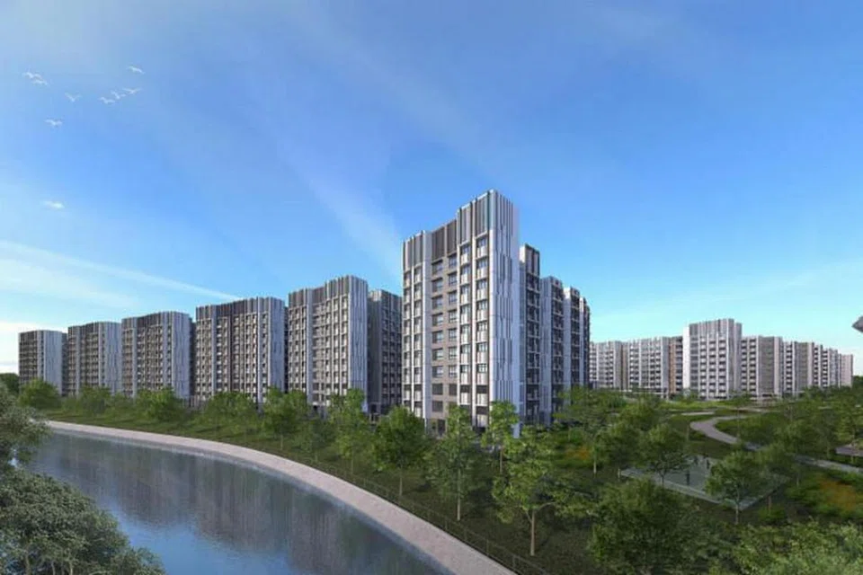 Flat BTO Canberra Vista yang terletak berdekatan stesen MRT Canberra. FOTO: HDB