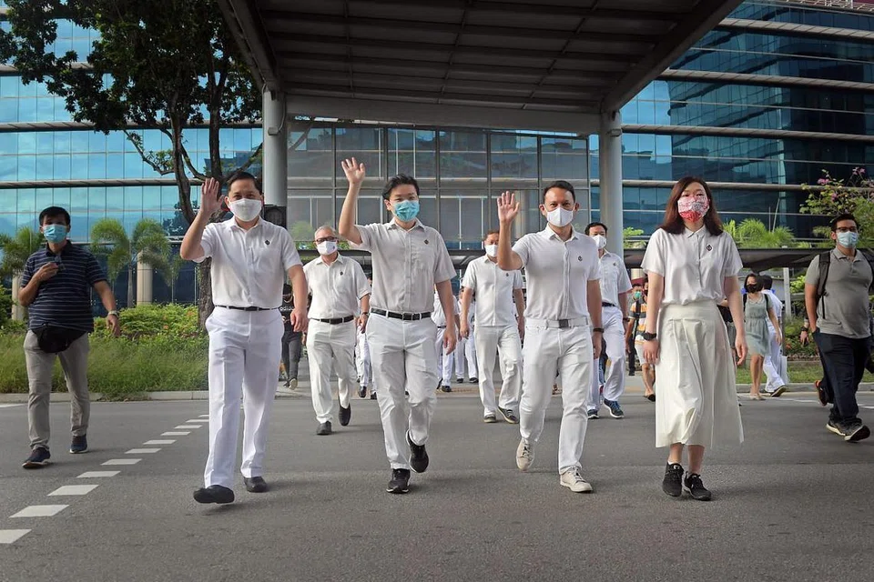 MENANG DI GRC MARSILING-YEW TEE: Encik Zaqy Mohamad dalam pasukan PAP bagi GRC Marsiling-Yew Tee, yang dipimpin Menteri Encik Lawrence Wong.