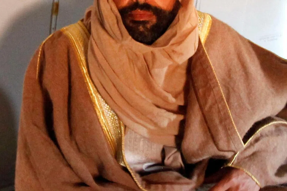 Saif al-Islam Gaddafi dirakam duduk di dalam sebuah pesawat di Zintan, pada 19 November 2011.