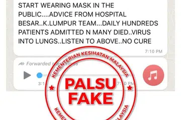 JANGAN SEBAR: Nota suara yang berkongsi maklumat lama mengenai wabak Covid-19 tular di aplikasi WhatsApp dan mencetuskan resah dalam kalangan orang ramai.