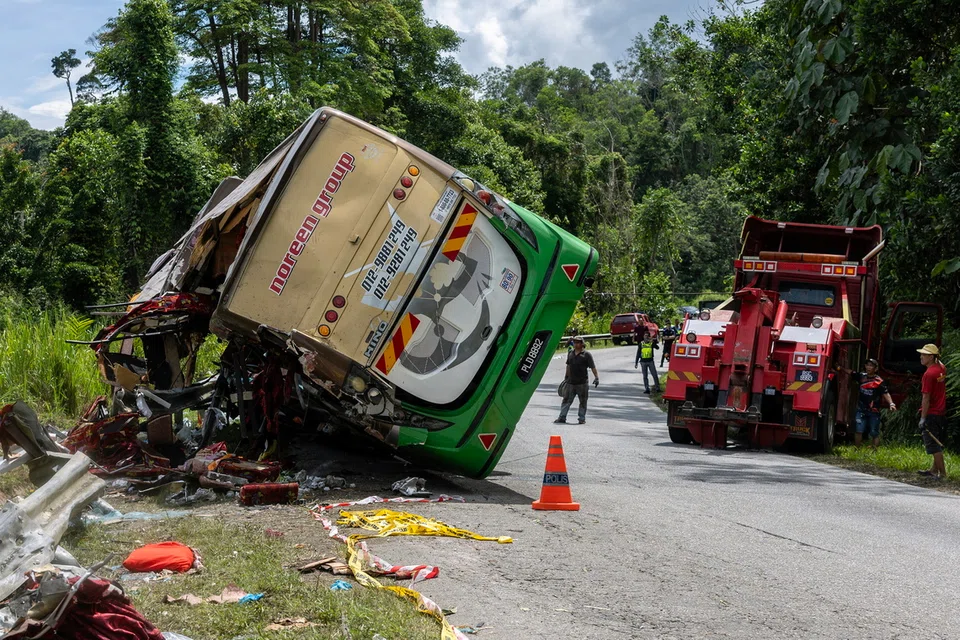 Foto dirakam pada 9 Jun menunjukkan keadaan semasa di kawasan kejadian kemalangan yang meragut 15 nyawa penuntut Universiti Pendidikan Sultan Idris (UPSI) di KM53 Jalan Raya Timur-Barat (JRTB) dekat Gerik, Perak.