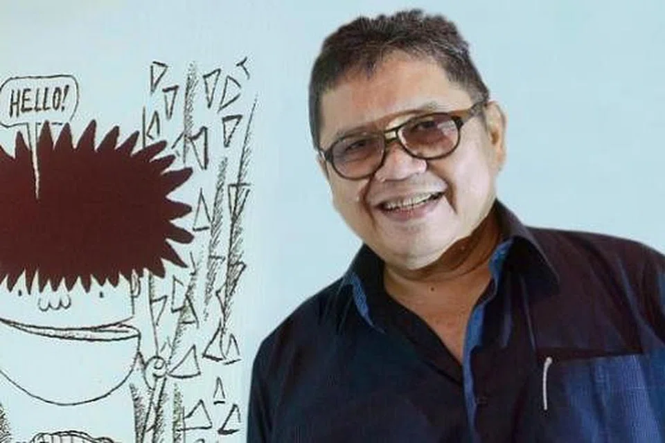 JELAJAH DUNIA: Daripada sebuah kampung di Perak, Datuk Mohammad Nor Khalid, atau Lat, menjelajah dunia hasil bakat melukisnya. Beliau ditemui semasa sidang media acara Causeway Exchange, World Lit: Malaysian Focus di The Arts House yang dijayakannya baru-baru ini. - Foto-foto TAUFIK A. KADER dan fail