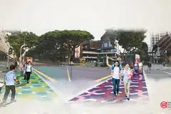 JALUR BUDAYA MELAYU: Antara idea yang dikemukakan untuk membangunkan kawasan sekitar Wisma Geylang Serai termasuk mencantikkan persimpangan jalan di depan WGS, pasar Geylang Serai dan Joo Chiat Complex.