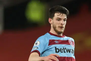 JADI REBUTAN: Pemain West Ham Declan Rice. - Foto REUTERS