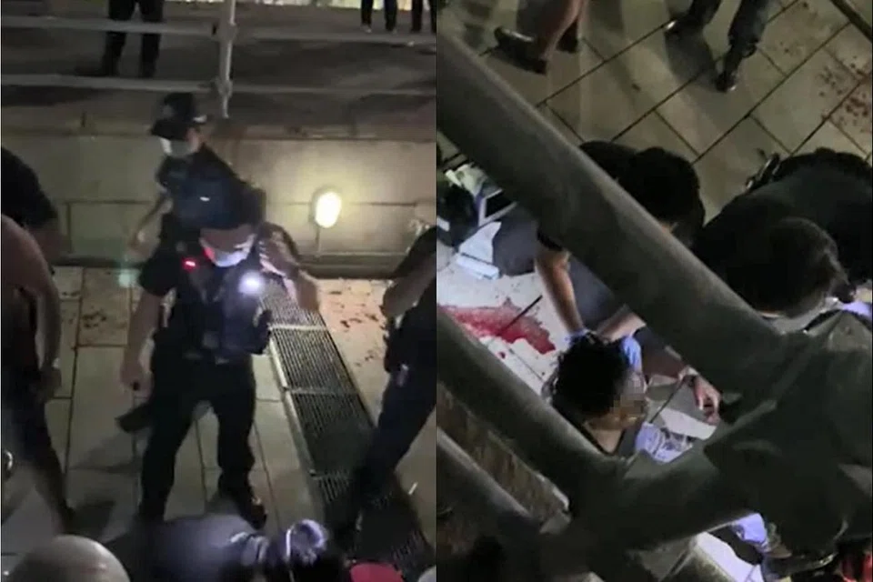 LEBIH RAMAI DIBERKAS: Tujuh lagi individu diberkas polis kerana didakwa terlibat dalam insiden rusuhan di kawasan Clarke Quay di mana dua individu dilaporkan cedera. - Foto-foto ZAOBAO