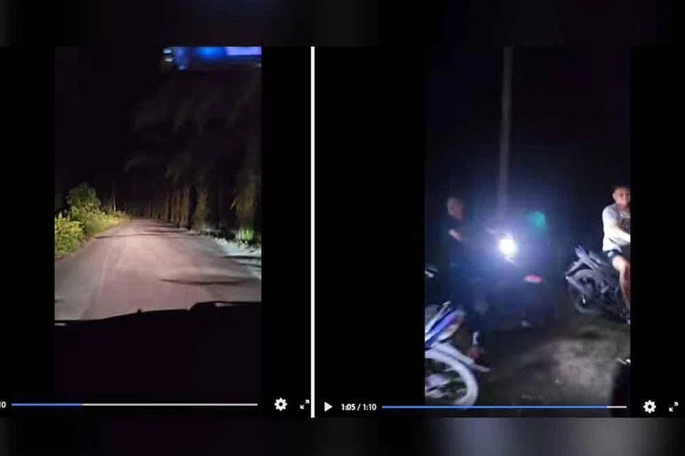 Laluan gelap yang dilalui oleh Encik Zairul Annuar yang dikongsikannya di Facebook, sebelum menerima pertolongan penduduk Cina di Ladang Bikam, Perak, yang membuka jalan baru buat mereka supaya dapat mengelak kesesakan dan melancarkan perjalanan ketika pulang ke Kuala Lumpur selepas bercuti Raya di kampung.