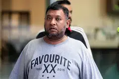 Durendran Vicknesh Venkatraman tiba di Mahkamah Negara pada 9 April.