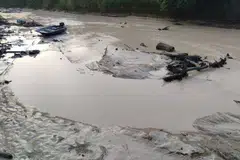 Gambar Ulu Sungai Johor berhampiran Kampung Orang Asli Sayong Pinang.
