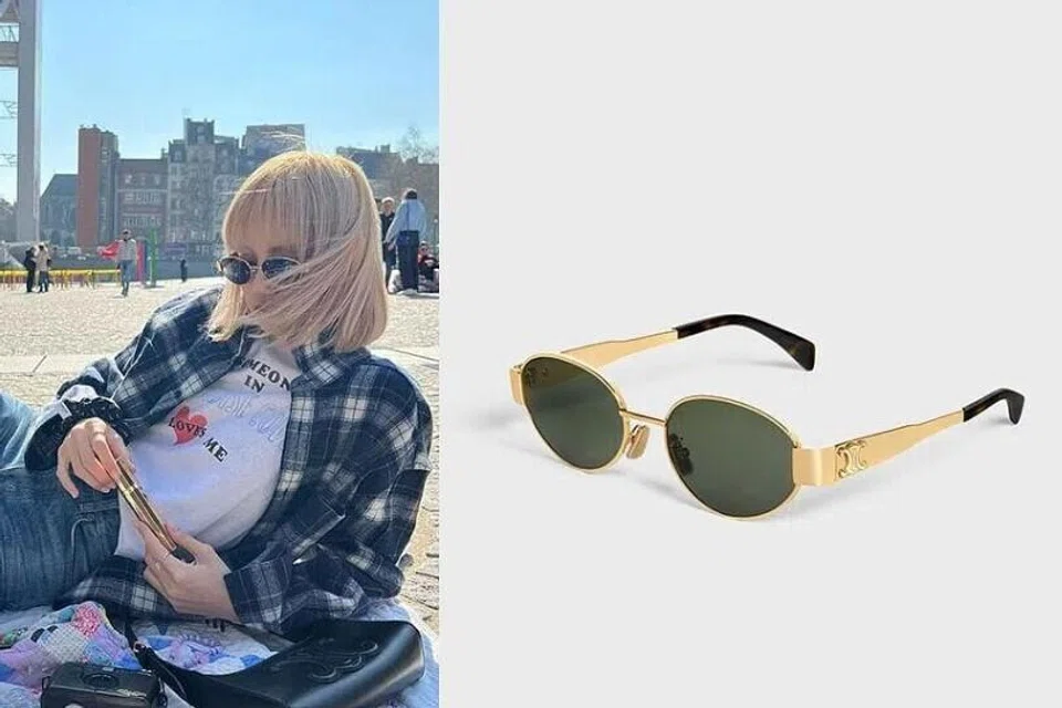 Dengan reka bentuk yang sesuai untuk semua bentuk wajah, cermin mata hitam dari Celine yang dipakai anggota kumpulan Blackpink, Lisa, menambah sentuhan keanggunan pada gayanya.