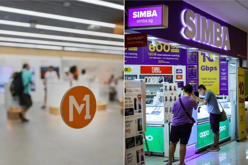 Singapura, syarikat telekomunikasi, Simba, M1, pelan mudah alih