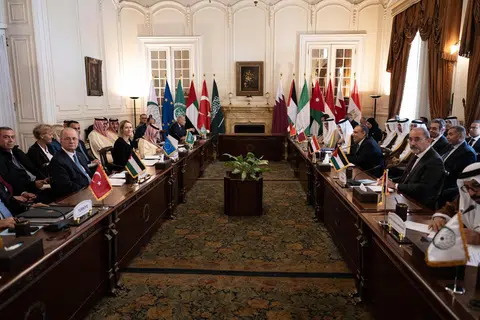 Mesyuarat Jawatankuasa Menteri Arab-Islam di Istana Al Tahrir, Kahirah, Mesir, pada 23 Mac.