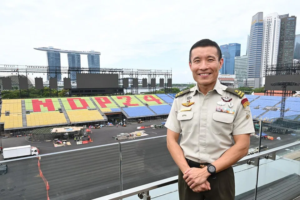 Pengerusi Jawatankuasa Eksekutif NDP 2024, Brigedier-Jeneral (BG) Wilson Low, berkongsi tema, logo dan lagu Perbarisan Hari Kebangsaan (NDP) 2024. NDP akan diadakan di Padang.