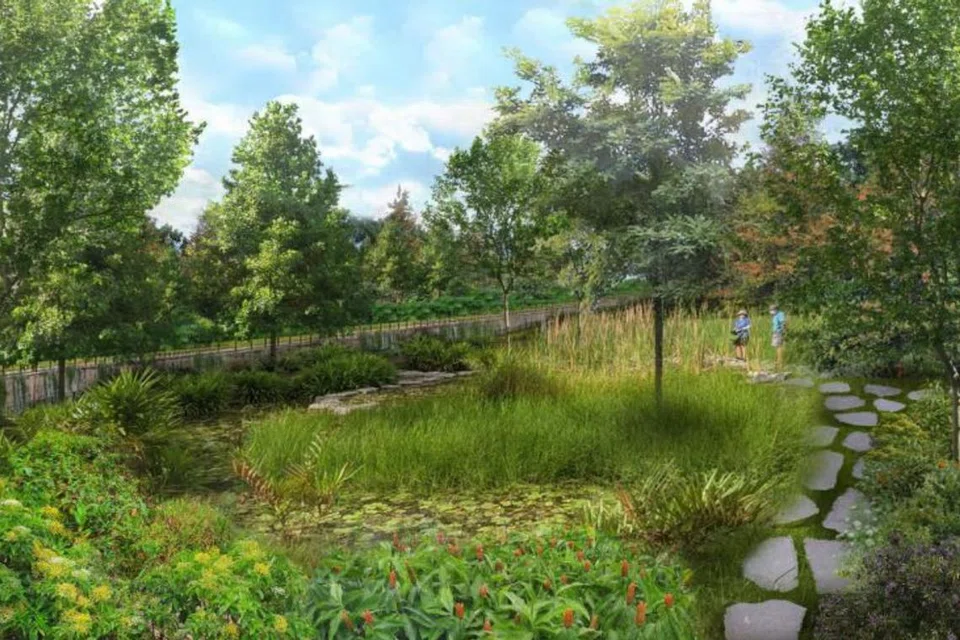 Taman baru di Teacher’s Estate Park, Yio Chu Kang Road seluas kira-kira 8 hektar akan mempunyai taman terapeutik dan taman permainan alam semula jadi.
