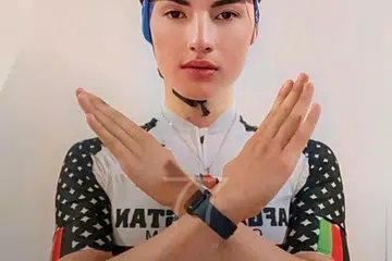 Fariba Hashimi, 21 tahun, seorang pelumba basikal dari Afghanistan.