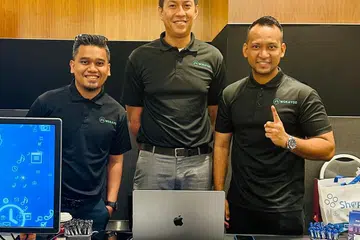 Pengasas WokayGo, dari kiri Encik Muhammad Feroz Yusman (COO), Encik Mohamad Faizal Mohd Senen (CTO) dan Encik Muhammad Hilmi Abdul Khalid (CEO)