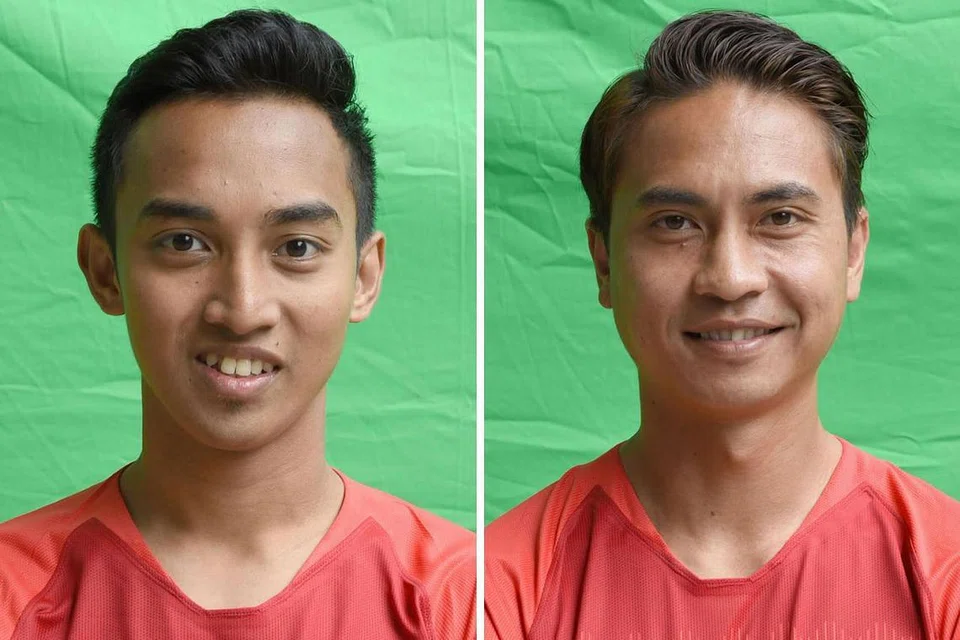 CEDERA: Faris Ramli (kiri) dan Shahril Ishak mengalami kecederaan semasa bermain dalam perlawanan menentang Filipina.