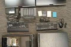 Komputer, telefon dan cakera keras yang ditemui di beberapa lokasi semasa operasi lima minggu antara yang dirampas para pegawai CID. - 
