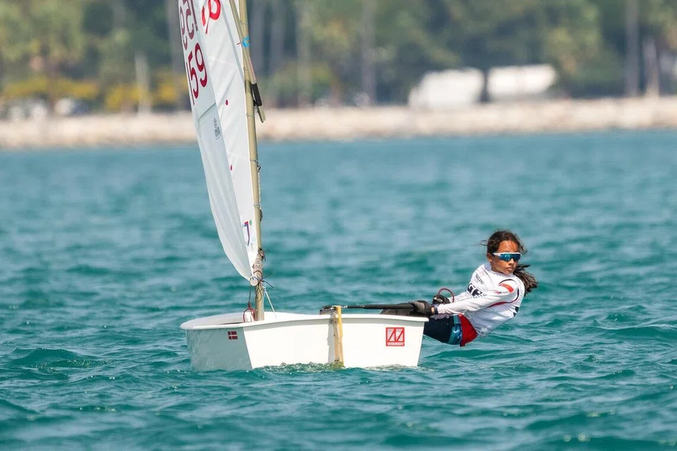 Atlet sukan layar, Anya Zahedi, ketika beraksi di Sukan SEA 2025 di Thailand.