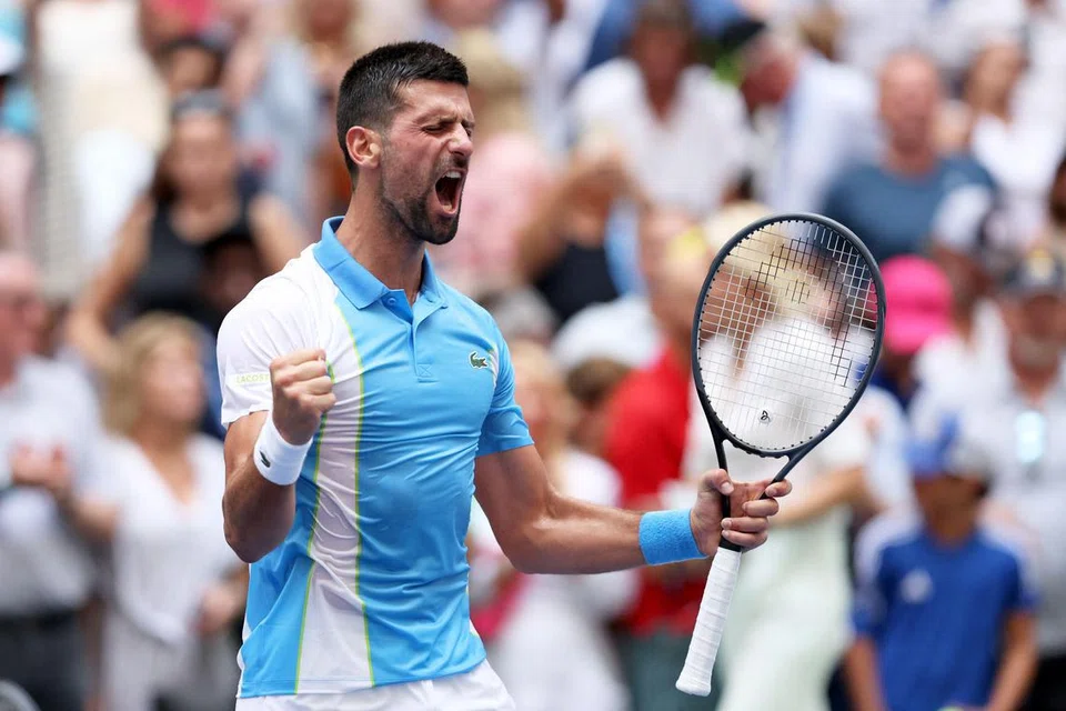 MARA DENGAN REKOD: Novak Djokovic meraikan kemenangannya ke atas Taylor Fritz dalam suku akhir Terbuka AS, sekali gus mencatat rekod sebagai pemain paling banyak beraksi di separuh akhir kejohanan utama – 47 kali.