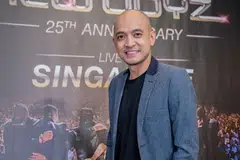 Vokalis New Boyz, Tomok, sewaktu sidang media konsert, ‘25th Anniversary New Boyz Live in Singapore’, yang berlangsung pada 23 September di The Istana Ballroom. 