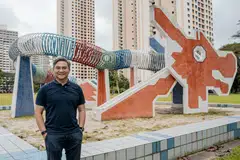Anggota Parlimen (AP) GRC Bishan-Toa Payoh, Encik Saktiandi Supaat, bergambar di Taman Permainan Naga atau ‘Dragon Playground’ di kawasan Toa Payoh East.