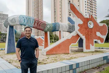 Anggota Parlimen (AP) GRC Bishan-Toa Payoh, Encik Saktiandi Supaat, bergambar di Taman Permainan Naga atau ‘Dragon Playground’ di kawasan Toa Payoh East.