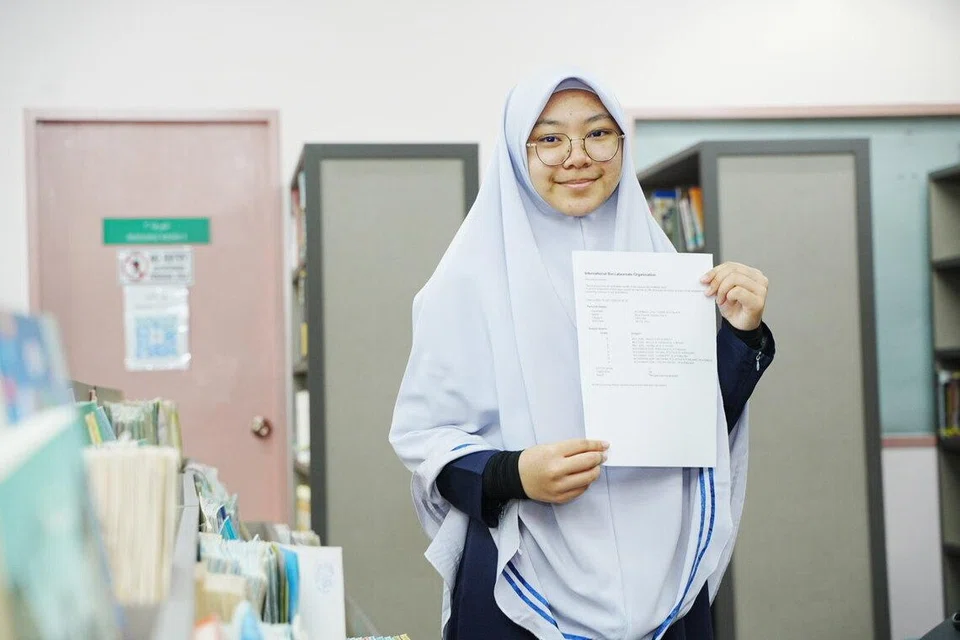 KEPUTUSAN CEMERLANG: Hannah Yusra Rashid antara pelajar Madrasah Aljunied Al-Islamiah yang meraih keputusan cemerlang.