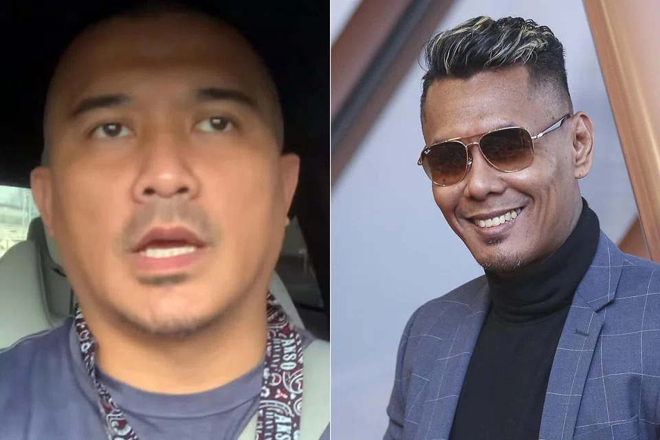 BERI SOKONGAN: Datuk Aaron Aziz (kiri) dorong Fuad Rahman(kanan) agar tidak mudah goyah dengan kata-kata juri Gegar Vaganza 9 (GV9) atau komen warganet. - Foto TANGKAP LAYAR INSTAGRAM AARON AZIZ, fail
