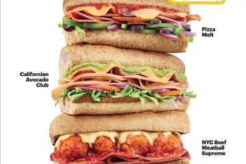 TIGA SAJIAN BARU: ‘Subway Melt Series’ menampilkan ‘Pizza Melt’, ‘NYC Beef Meatball Supreme’ dan ‘Californian Avocado Club’ bagi sajian barunya.