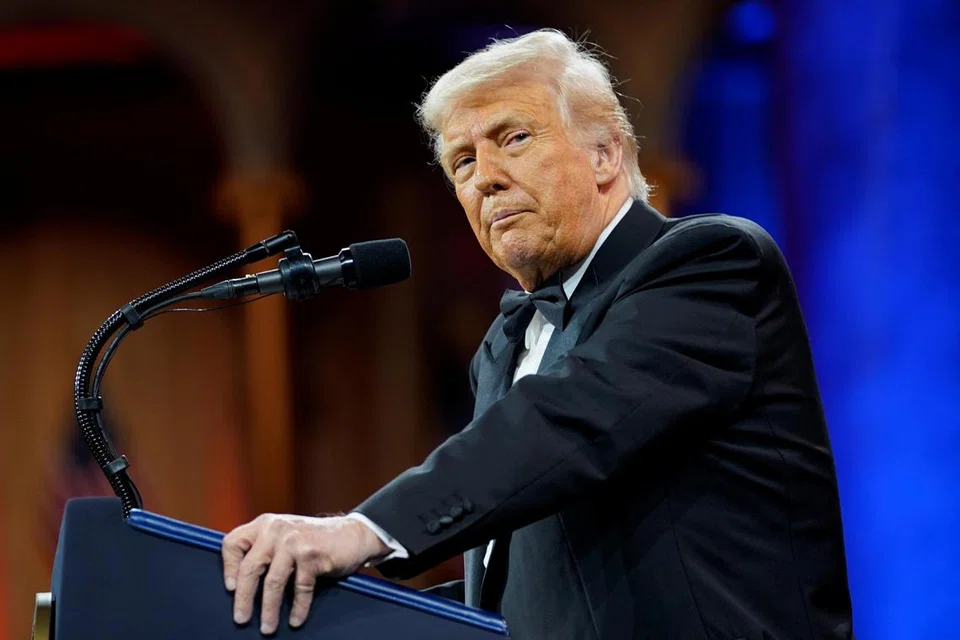Presiden Amerika Syarikat, Donald Trump, berucap dalam majlis makan malam anjuran Jawatankuasa Kongres Republikan Kebangsaan (NRCC) yang berlangsung di Washington, DC, pada 8 April 2025.