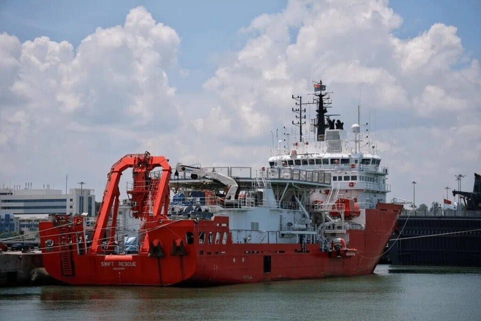 MV Swift Rescue milik Angkatan Laut Republik Singapura (RSN) terlibat dalam Latihan Pacific Reach 2025 di Pangkalan Tentera Laut Changi pada 18 September.