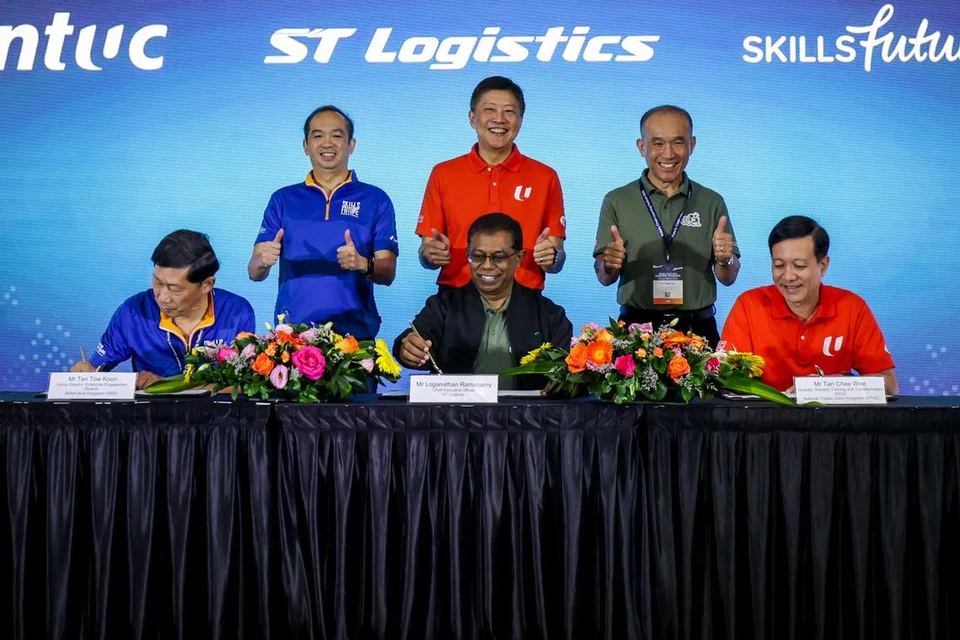 ntuc, ST Logistics, mou, ng chee meng