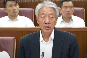 RUMUSKAN PERBINCANGAN: Encik Teo Chee Hean merumuskan isu penyewaan banglo Ridout Road oleh dua menteri di Parlimen pada 3 Julai.