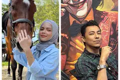 Ira Kazar (kiri) dan Syamsul Yusof saling bersaing memuatnaikkan foto-foto di Instagram, seakan memberi gambaran mereka meneruskan kehidupan seperti biasa walaupun berita tentang perceraian tular di media sosial.