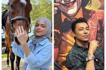 Ira Kazar (kiri) dan Syamsul Yusof saling bersaing memuatnaikkan foto-foto di Instagram, seakan memberi gambaran mereka meneruskan kehidupan seperti biasa walaupun berita tentang perceraian tular di media sosial.
