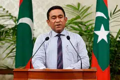 HADAPI TEKANAN: Presiden Abdulla Yameen perlu menangani tentangan ke atas kepimpinannya. - Foto AFP