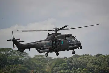 LEBIH MANTAP: Helikopter angkat sederhana (medium lift) baru Angkatan Udara Republik Singapura (RSAF), H225M. - Foto BH oleh JASON QUAH