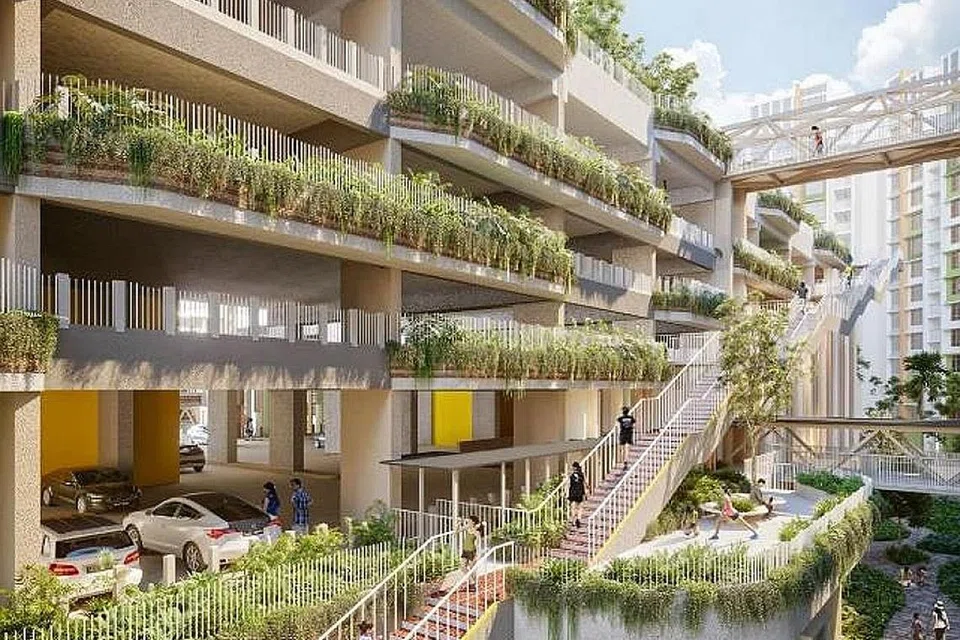 GAYA HIDUP SIHAT: Tangga di sebelah tempat meletak kereta bertujuan menggalakkan penduduk menggunakan tangga. - Foto HDB