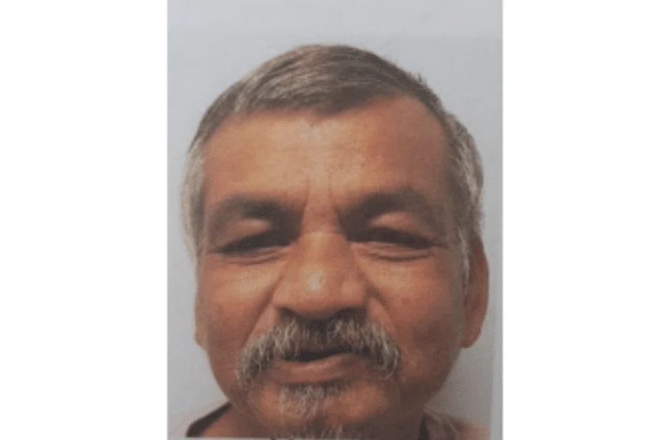 MOHON MAKLUMAT: Encik Abd Ghafar Yad Ali pada kali terakhir dilihat di kawasan sepanjang Woodlands Avenue 10 pada 1 Mei sekitar 6.10 pagi. - FOTO: PASUKAN POLIS SINGAPURA