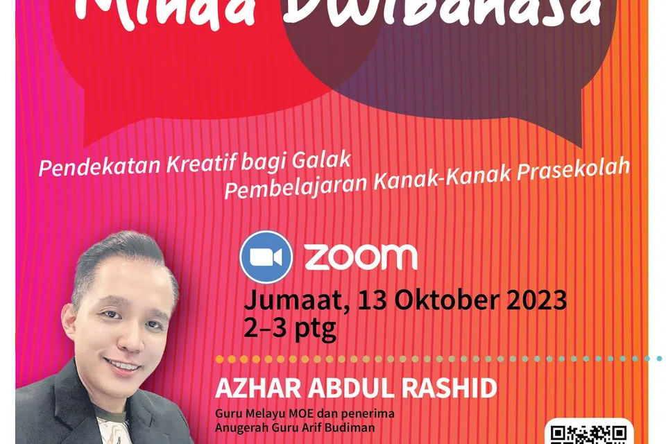 SESI UNTUK PENDIDIK PRASEKOLAH: Webinar bertajuk ‘Membangun Minda Dwibahasa’ membincangkan strategi pengajaran dwibahasa untuk pendidik prasekolah. 